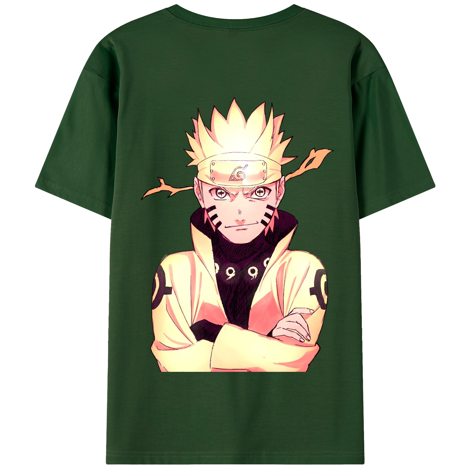 （画像用） NARUTO -ナルト- うずまき ナルト Uzumaki Naruto 綿100％半袖Tシャツ（背面プリント）